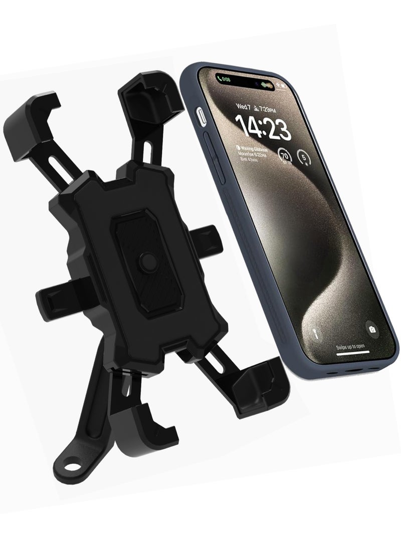 Cuken Cycling Phone Mounts Bike Phone Mount Motorcycle Handlebar Rotation Easy Install and Quick Release Support One Click Lock Sturdy and Safe Holder for iPhone and More 4.5-7.0 inch Any Smartphones  - Image 2