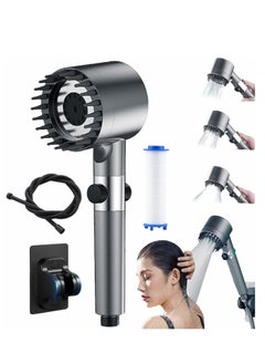 Excefore Shower Head, High Pressure Shower Head, High Pressure Remove Chlorine and Impurities, with 3 Spray Modes, Massages Scalp to anti Hairfall and Dry Skin, Grey  - Image 3