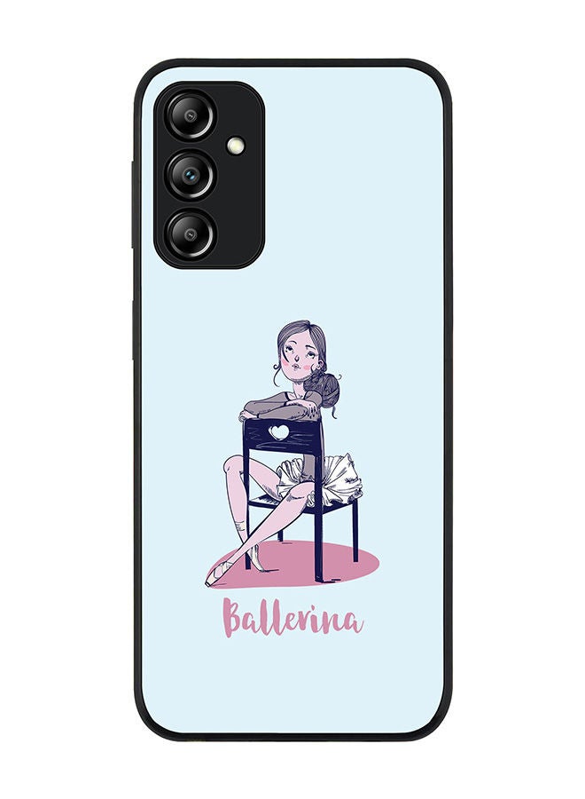 Stylizedd Rugged Black edge case for Samsung Galaxy A24 4G Slim fit Soft Case Flexible Rubber Edges Anti Drop TPU Gel Thin Cover - Ballerina - Image 1