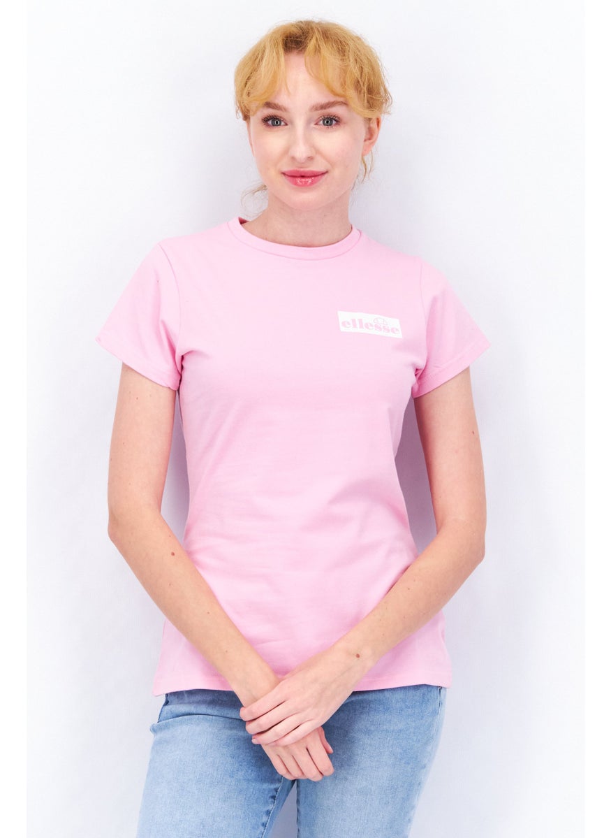 Women Round Neck Short Sleeve Brand Logo T-Shirt, Pink - pzsku/Z2281A3A7A0182A4B0C81Z/45/_/1737642156/816bfbd9-b8db-417d-b2fb-0f2e3cae9aa0