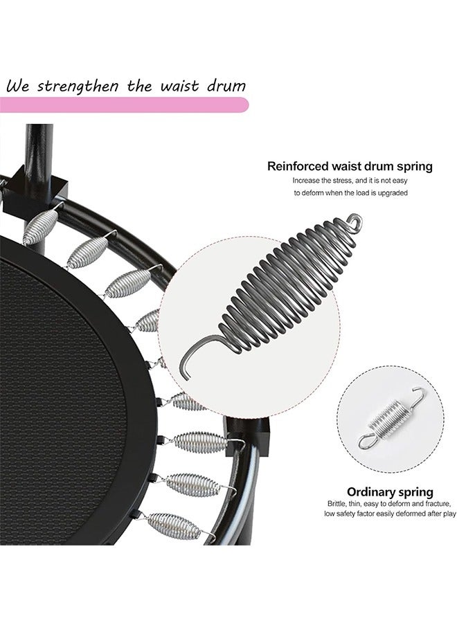 Beauenty 1.4M Lndoor And Outdoor Children's Trampoline Toddler Trampoline With Safety Fence Net Mini Baby Trampoline With Basketball Hoop/swing Children's Bungee Fumping Trampoline - Image 5