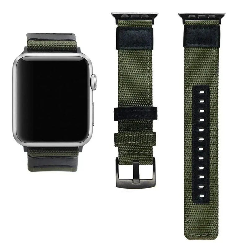 Bluejw Replacement 20mm/22mm Nylon Leather Watch Strap for Samsung Galaxy Watch, Huawei GT2 Pro, Jeep S3, Xiaomi Smart Watch – Durable Comfortable Band Compatible with 20mm & 22mm Lugs - Image 1