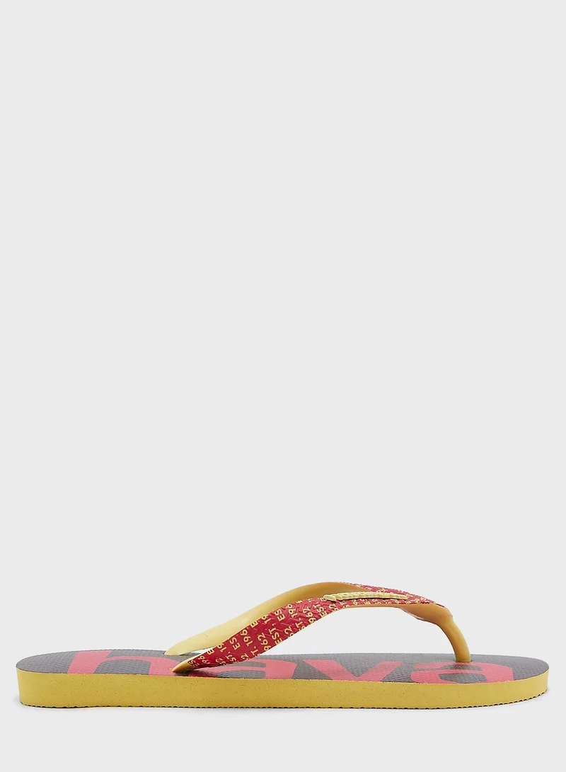 havaianas Logo Flip Flops