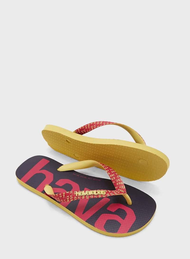 havaianas Logo Flip Flops