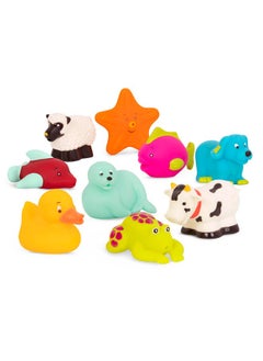 B. Toys B. toys- Animal Bath Squirts- Water Play- 9 Water Squirts - Baby Bath Toys -Tub Toys For Babies - 10 Months +  - Image 1