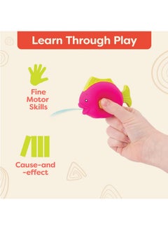 B. Toys B. toys- Animal Bath Squirts- Water Play- 9 Water Squirts - Baby Bath Toys -Tub Toys For Babies - 10 Months +  - Image 5