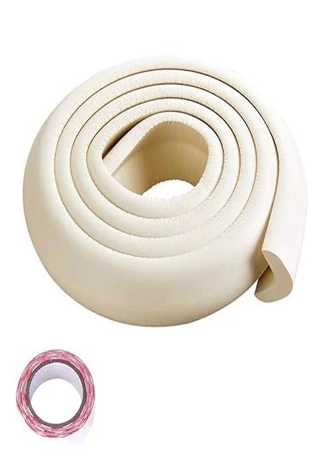 Takositio Baby Proofing Edge Protector 6.5 Ft - Rubber Cushion Strip for Sharp Corners & Edges - Baby Safety Bumper Guard - Childproof Edge Guard for Table, Furniture, Desk (Cream) - Image 1