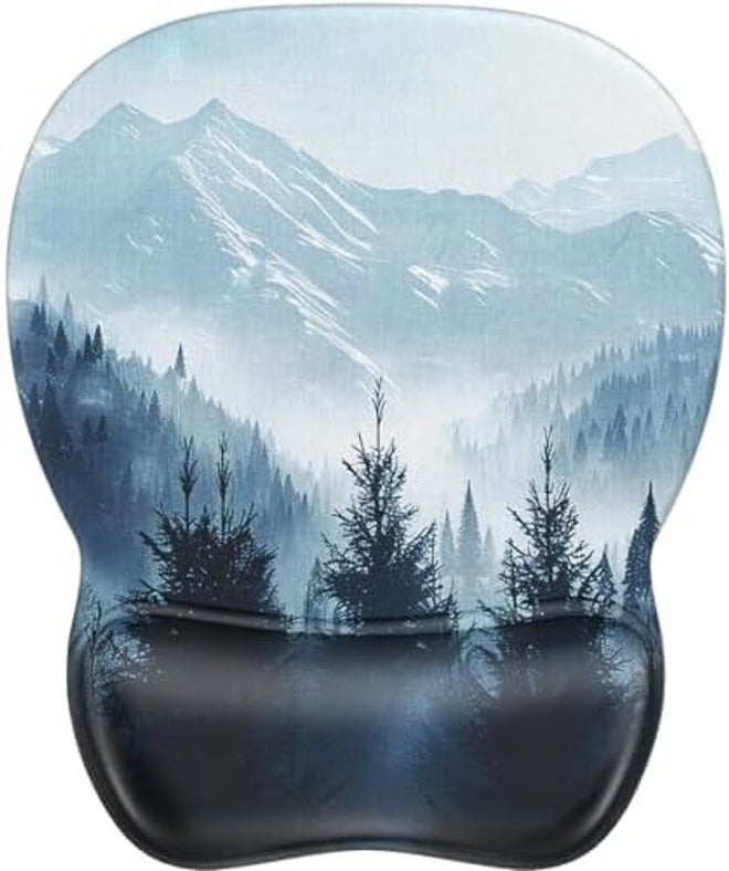 Ergonomic Mouse Pad with Gel Wrist Rest – Comfortable Wrist Support Mouse Mat with Smooth Lycra Surface & Non-Slip PU Base, Pain Relief for Computer, Laptop & Gaming, 9.4 x 8.1 in (18 Colors Available) - Image 3
