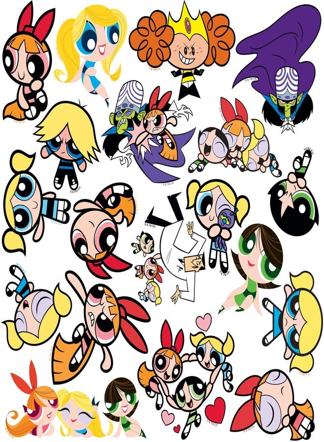 GRAPHICS & MORE Powerpuff Girls Character 50ct Vinyl Large Deluxe Stickers Variety Pack - Laptop, Water Bottle, Scrapbooking, Tablet, Skateboard, Indoor/Outdoor - Set of 50 - Image 4