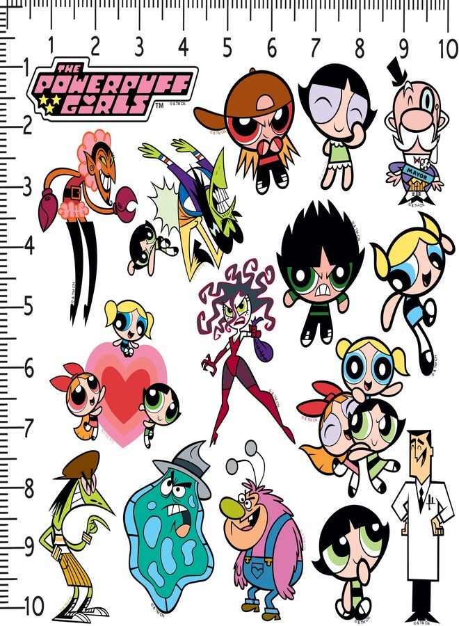 GRAPHICS & MORE Powerpuff Girls Character 50ct Vinyl Large Deluxe Stickers Variety Pack - Laptop, Water Bottle, Scrapbooking, Tablet, Skateboard, Indoor/Outdoor - Set of 50 - Image 2
