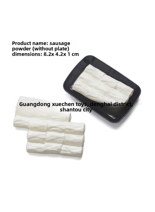 Sample Special Chinese Breakfast Play Home Children's Toys Take Sample Link Plastic Model Ornaments-Color:Rice Rolls (excluding Plates) - Image 1