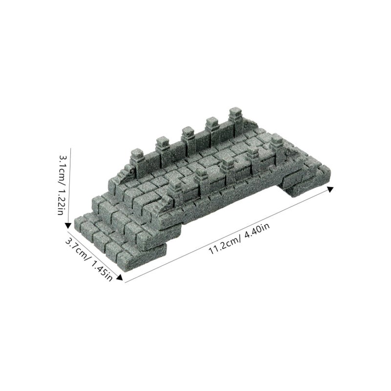 Miniature Arch Bridge Model For Bonsai Garden Fish Tank Terrarium Decor Brown - Image 3