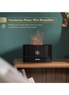 Arabest Realistic Flame Humidifier, Ultra Quiet USB Flame Humidifier, 180ml Large Capacity, Aroma Diffuser for Spa/Home/Office/Yoga Room(Black)  - Image 2