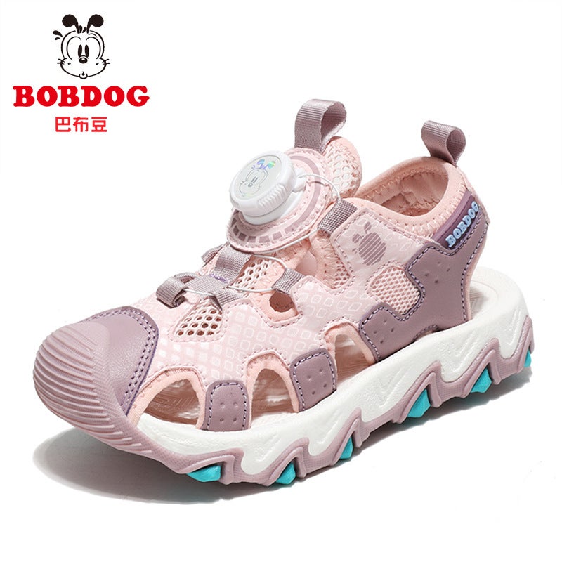 Babudou Boys Sandals Summer Casual Student Beach Shoes Breathable Anti-Slip Children'S Baotou Sandals - Image 1