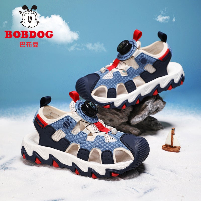 Babudou Boys Sandals Summer Casual Student Beach Shoes Breathable Anti-Slip Children'S Baotou Sandals - Image 3