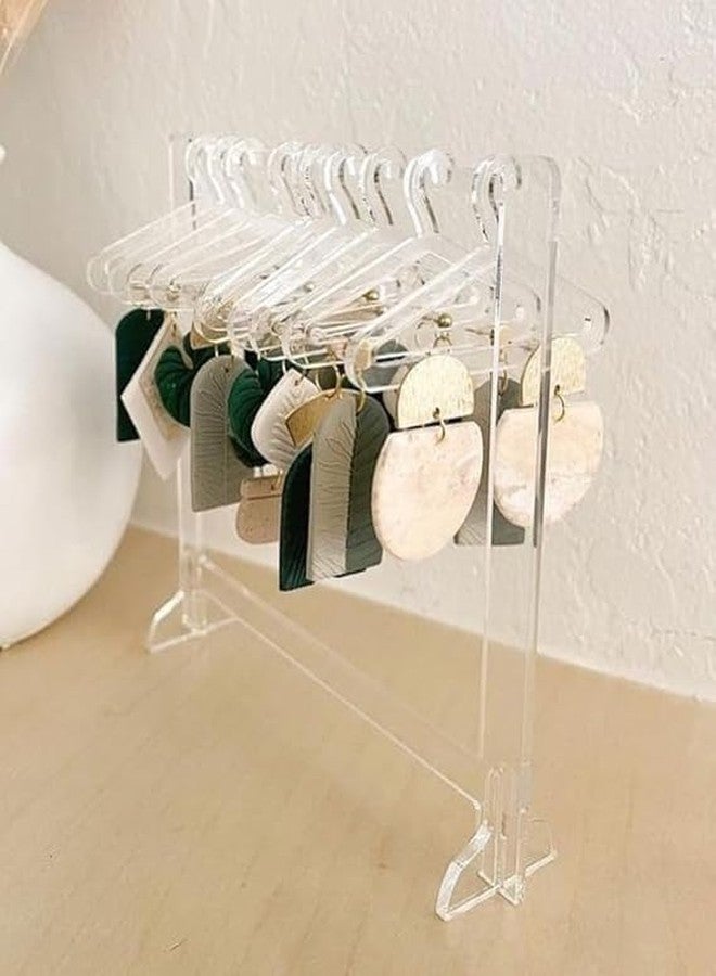 JAMBUVANTI حامل أقراط JAMBUVANTI، حامل أقراط، رف تعليق أقراط أكريليك، منظم أقراط صغير، حامل عرض أقراط للفتيات والسيدات، مجوهرات القلائد، أقراط الأذن (شفاف) - Image 2