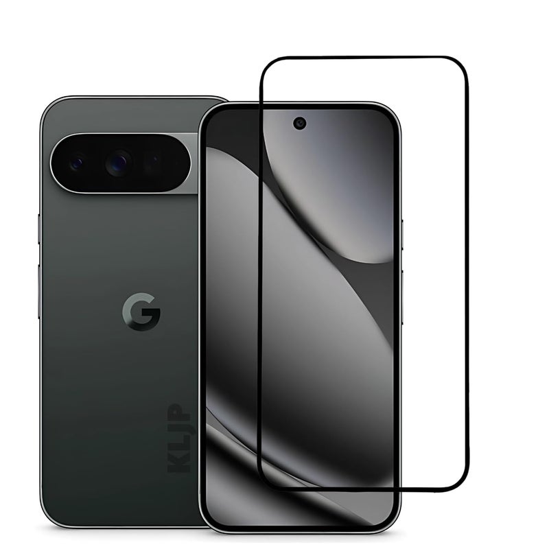 KLJP حماية شاشة زجاجية مقسّاة عسكرية متقدمة لجهاز Google Pixel 10 Pro XL مع مجموعة تركيب | تغطية حماية من الحافة إلى الحافة | أسود - Image 1