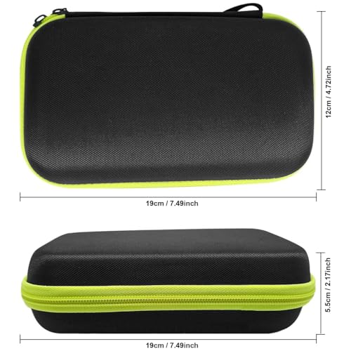 LinMei Storage Box Compatible with Philips Norelco OneBlade Trimmer QP2724/10 QP2520 QP2525 QP2530 QP2570 QP2620 QP2630 QP2834 Shaver Case Trimmer and Accessories Ideal for Travel (Black-Green) - Image 2