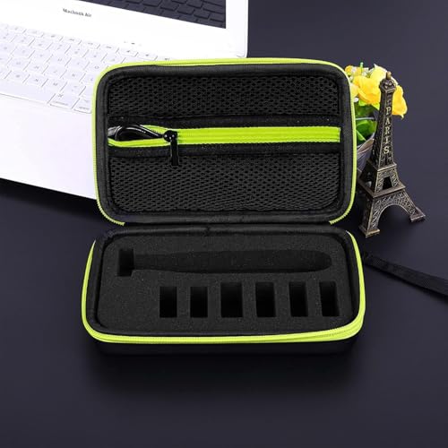 LinMei Storage Box Compatible with Philips Norelco OneBlade Trimmer QP2724/10 QP2520 QP2525 QP2530 QP2570 QP2620 QP2630 QP2834 Shaver Case Trimmer and Accessories Ideal for Travel (Black-Green) - Image 5