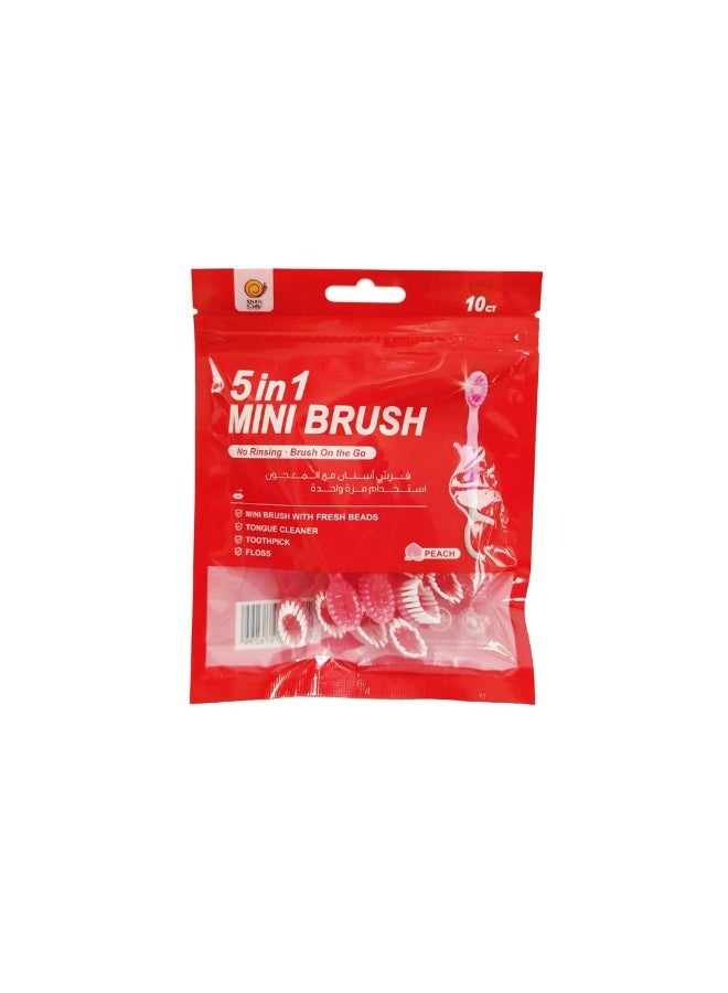 Snail – Toothbrush with Peach-Flavored Toothpaste, Single Use