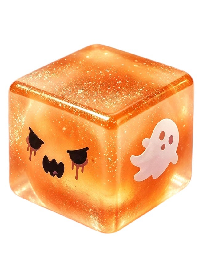 Halloween Spooky Squishy Cube Squish Super Soft Gothic Stress Balls | Squishy Sensory Squeeze Toy Relief Fidget Gift for Women Men Horror Holiday & Birthday Gift Party Favor Orange - Image 3