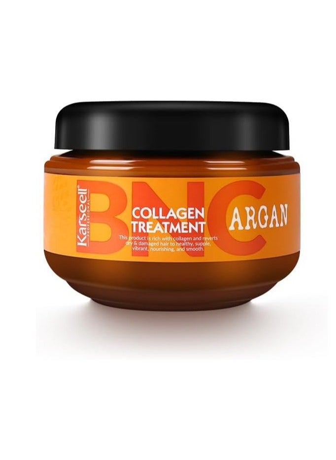 Karseell Karseell BNC Collagen Hair Treatment Deep Repair Conditioning Argan Oil Collagen Hair Mask Essence for Dry Damaged Hair All Hair Types 16.90 oz 500ml  - Image 1