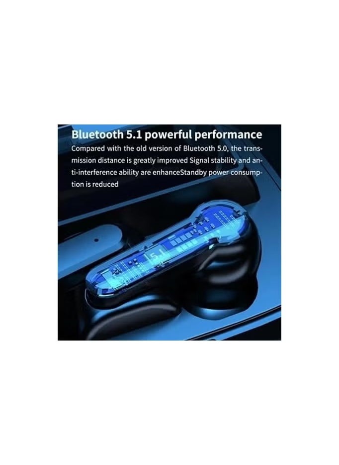 Generic - M19 Wireless Earbuds TWS 5.1 Large Screen Dual LED Digital Display Touch Bluetooth Headphones Mini Compact Portable Sports Waterproof Stereo in Ear Earphones - Image 1