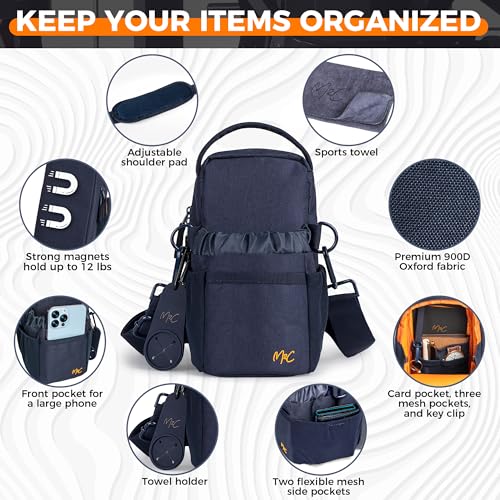 M2C® PREMIUM Magnetic Gym Bag – Holds Up to 12 lbs – Gym Pouch with Water Bottle, Cup & Wallet Pocket, Phone Storage, Key Clip, Adjustable Sling Strap – Ideal for Sports, Work & Travel - Image 4