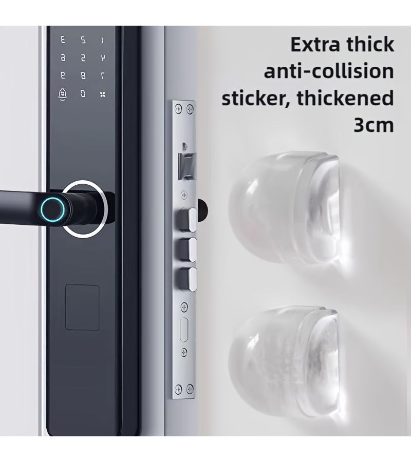 1.18 Inch Thick Silicone Door Bumper No Drill Wall Protector Hard Floor Wood Tile - Image 1