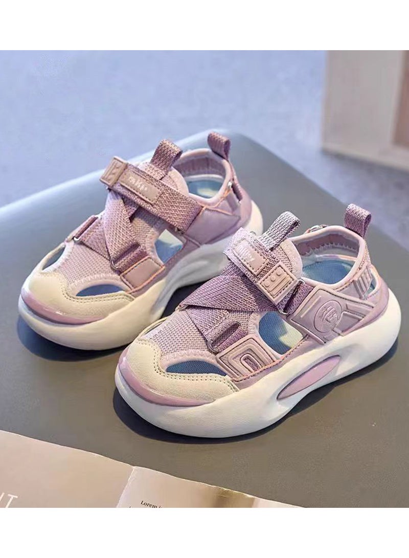 إي تي جي صنادل رياضية مغلقة الأصابع للأطفال - أحذية صيفية مريحة وقابلة للتنفس ومضادة للانزلاق للأولاد والبنات مع إغلاق فيلكرو وحماية لأصابع القدم - Image 2