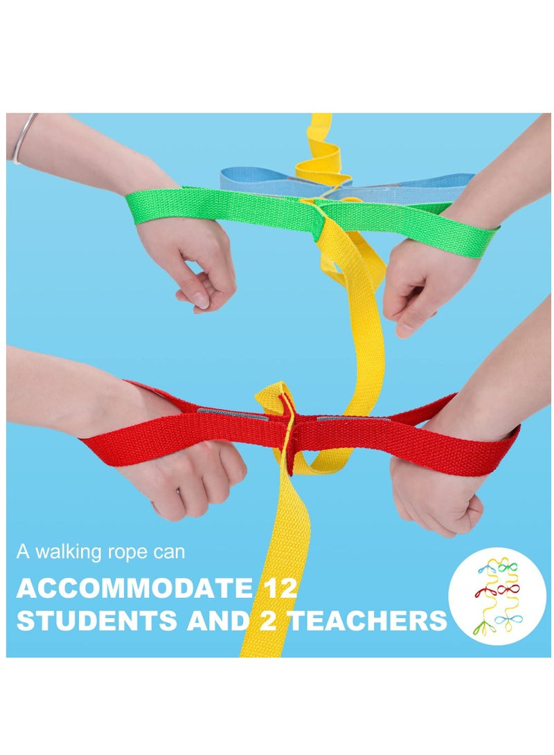 SOLARAE Toddler Walking Rope, Preschool Walking Rope with Handles Children Safety Walking Rope Preschool Walk in Line Ropes Fits up to 12 Children 2 Teachers for Toddlers Kids Daycare Preschool Walk Guides - Image 3