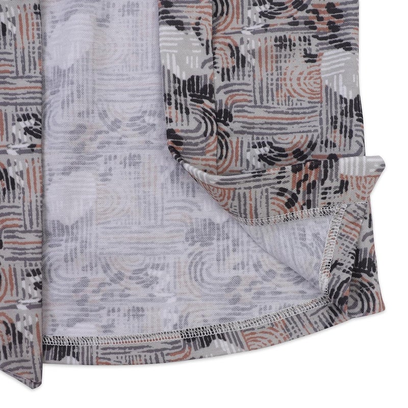 CAVIO Boys Full Sleeves Printed Shawl Collar Shrug and T-Shirt - Cream - Image 5