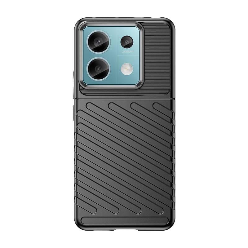 Silicone Protective Case for Redmi Note 13 with Shockproof and Drop Protection plus Shockproof plus Kickstand plus Strong Magnetic in Black - Image 1