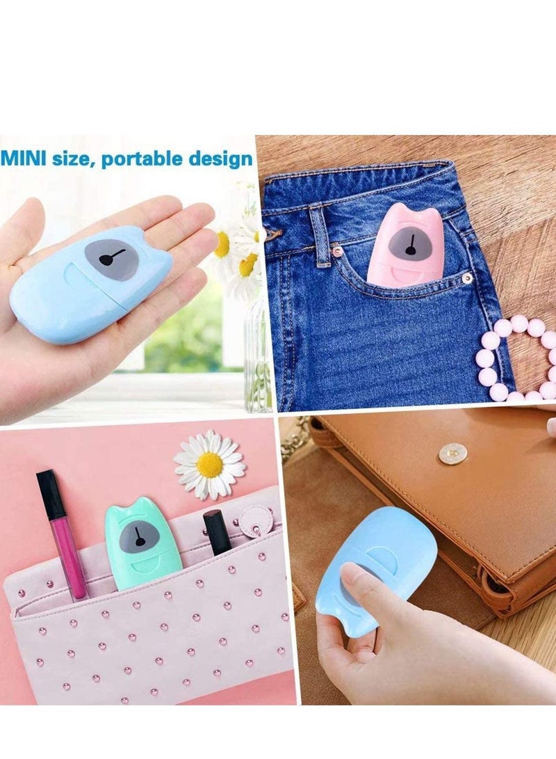 Y&D 9 Boxes Portable Disposable Travel Hiking Hand Wash Bath Toilet Paper Soap Sheet 4.5 x 7cm Useful Hands Washing Scented Boxed Random Color - Image 3