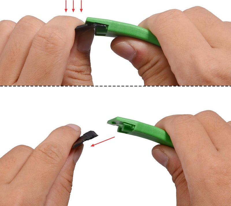 Ehdis 1.5" Plastic Razor Scraper with 10pcs Double Edged Plastic Blades for Removing Labels Stickers Decals on Glass Windows (Green) - Image 4