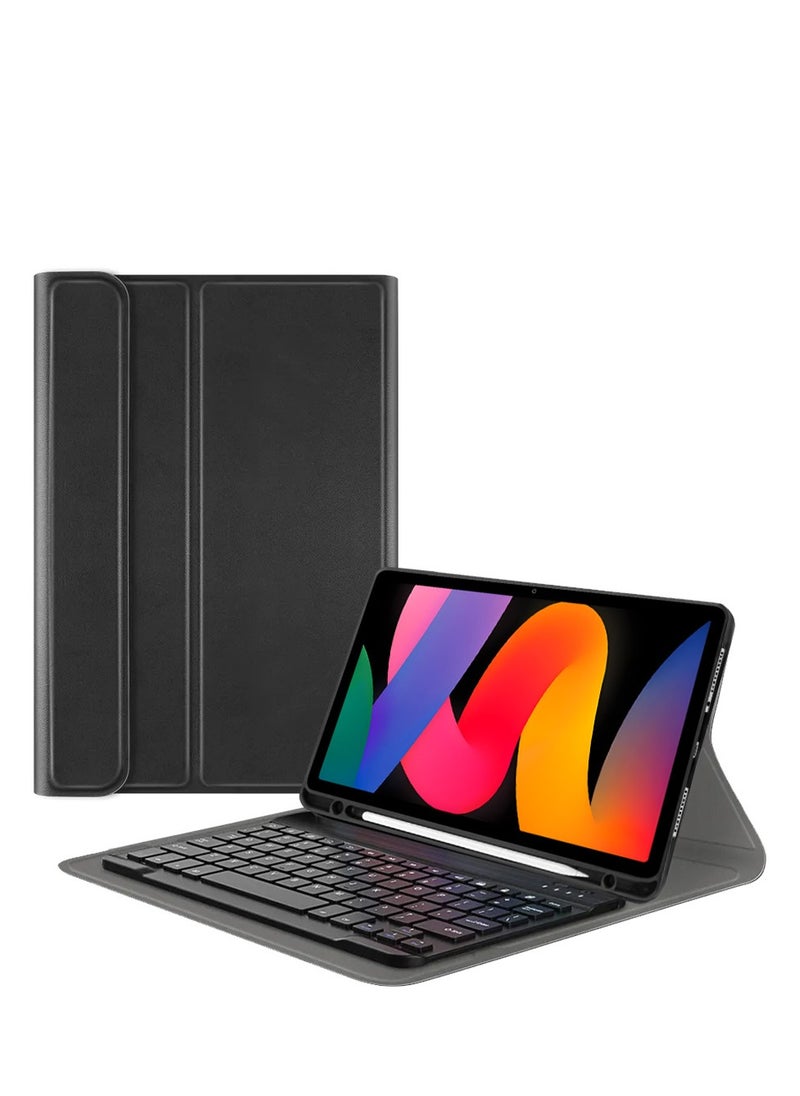 Generic - For Redmi Redmi pad SE 11-inch Bluetooth Keyboard Case, Magnetic Detachable Bluetooth Keyboard with Pen Slot TPU Soft Case - Image 1