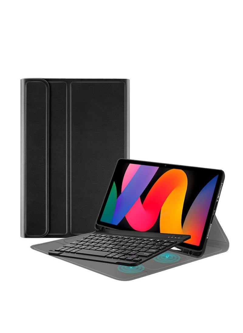 Generic - For Redmi Redmi pad SE 11-inch Bluetooth Keyboard Case, Magnetic Detachable Bluetooth Keyboard with Pen Slot TPU Soft Case - Image 1