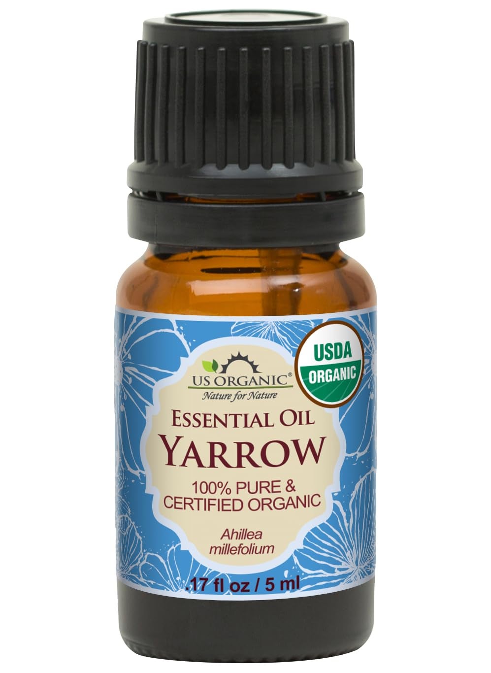 US Organic - US Organic 100% Pure Yarrow Essential Oil, USDA Certified Organic, Steam Distilled, Achillea Millefolium, Therapeutic Grade, Calming & Soothing, Skin Care & Aromatherapy, Sourced from Bulgaria (5 ml) - Image 1