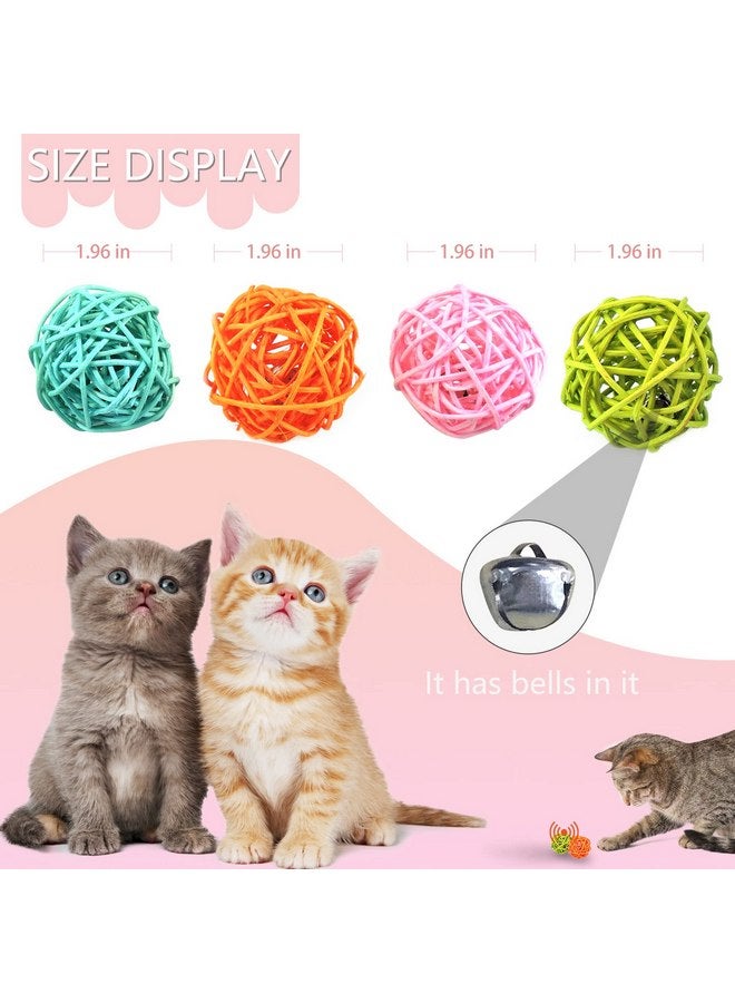 Andiker Cat Balls, 5pcs Colorful and Build-in Bell Cat Sound Ball Toy Bird Toys Natural Play Balls Parrot Gnawing Toy Chew and Chase Cat Toys for Indoor Cats to Keep Fit and Active (Bell Ball) - Image 5