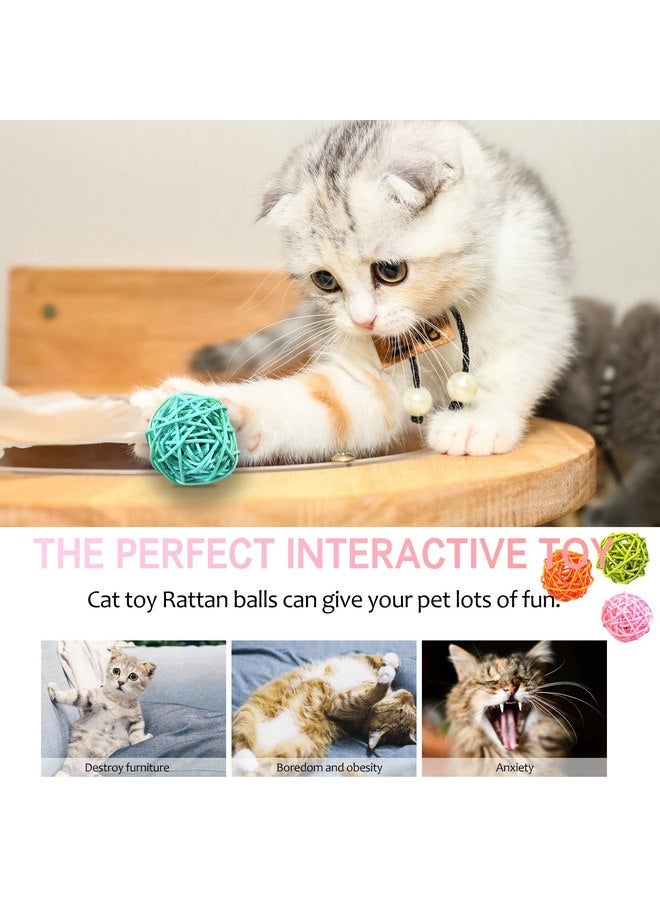 Andiker Cat Balls, 5pcs Colorful and Build-in Bell Cat Sound Ball Toy Bird Toys Natural Play Balls Parrot Gnawing Toy Chew and Chase Cat Toys for Indoor Cats to Keep Fit and Active (Bell Ball) - Image 3