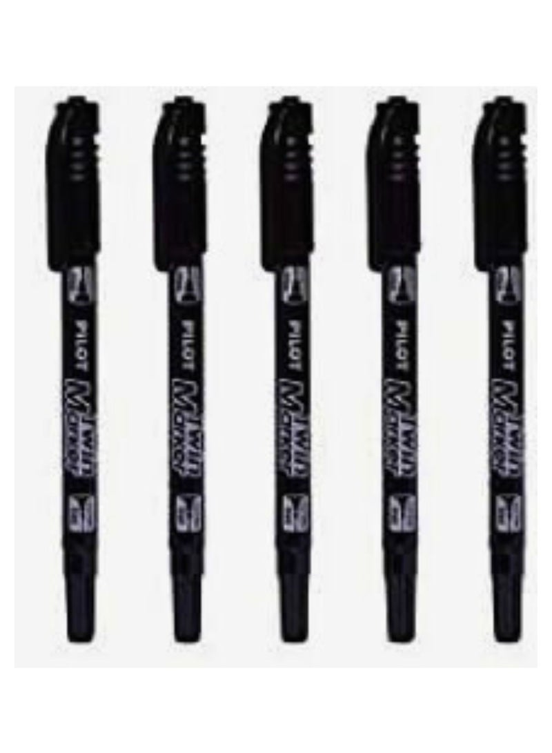 JOJO 3-Piece Fine Tip Twin Marker Pen Black - Image 1