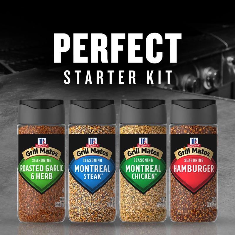 McCormick Grill Mates Spices, Everyday Grilling Variety Pack (Montreal Steak, Montreal Chicken, Roasted Garlic & Herb, Hamburger), 4 Count - Image 2