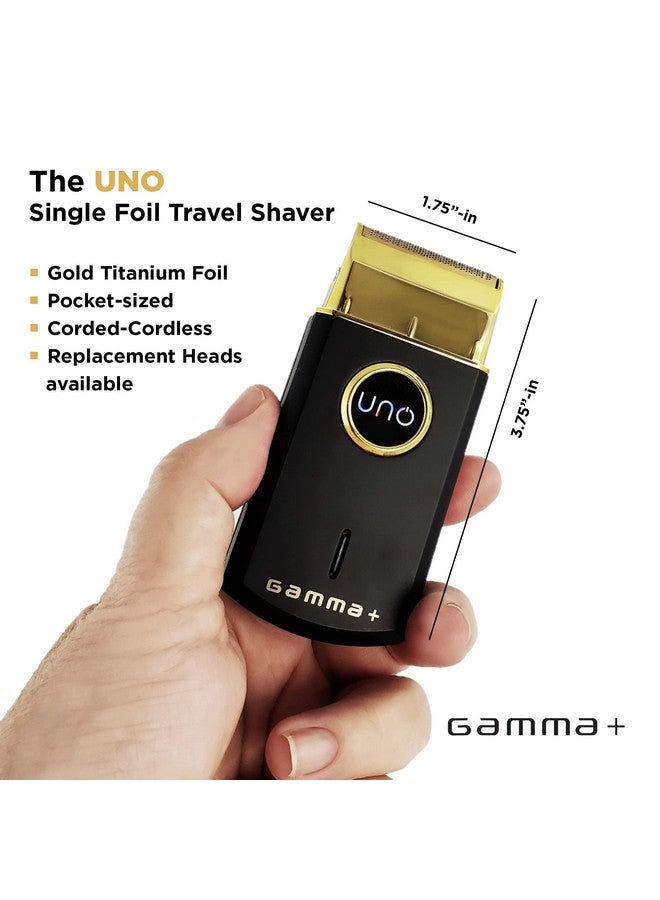 جاما+ ماكينة حلاقة صغيرة الحجم للسفر للرجال بدون أسلاك برقاقة واحدة، قابلة لإعادة الشحن بمنفذ Micro-USB لشعر الوجه القصير، باللون الأسود - Image 2