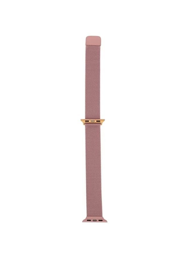 Generic - Band For Apple Watch Series 8/7 41mm / SE 2/6 / SE / 5/4 40mm / 3/2 / 1 38mm Milanese Gradient Stainless Steel Watch Band Gold+Rose Gold - Image 1