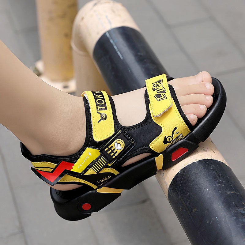 Boys Sandals Summer Children'S Soft Sole Medium And Large Boys Outdoor Sports Beach Shoes Summer Lightweight - Image 1