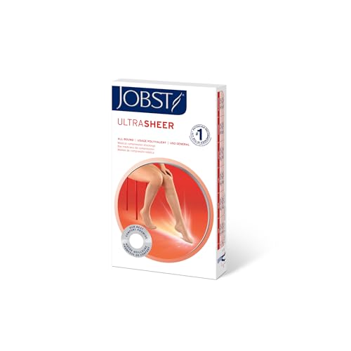 JOBST UltraSheer Knee-High Compression Stockings for Women - Closed Toe - Medical Compression 15-20 mmHg - For Varicose and Spider Veins - Helps Prevent Swelling - Classic Black, Medium - Image 3