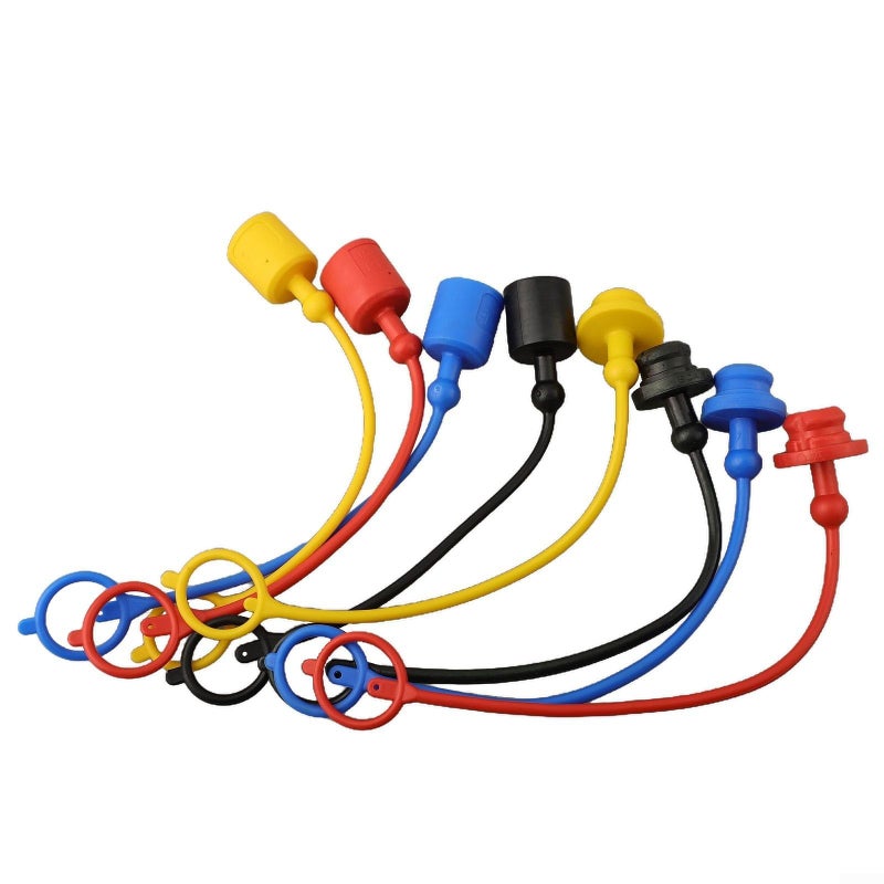 ISO7241 A Series Hydraulic Quick Coupler Dust Cap Cover Set 3 8 Inch PVC Rubber Color Coded Shields - Image 2