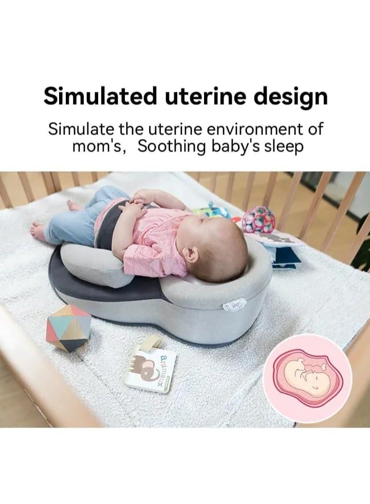 Baby Feeding Support Pillow, Anti Reflux Newborn Pillow, Reflux Breastfeeding Nursing Pad Mat for Reducing Spit-Up, Bottle Feeding (Grey) - Image 4
