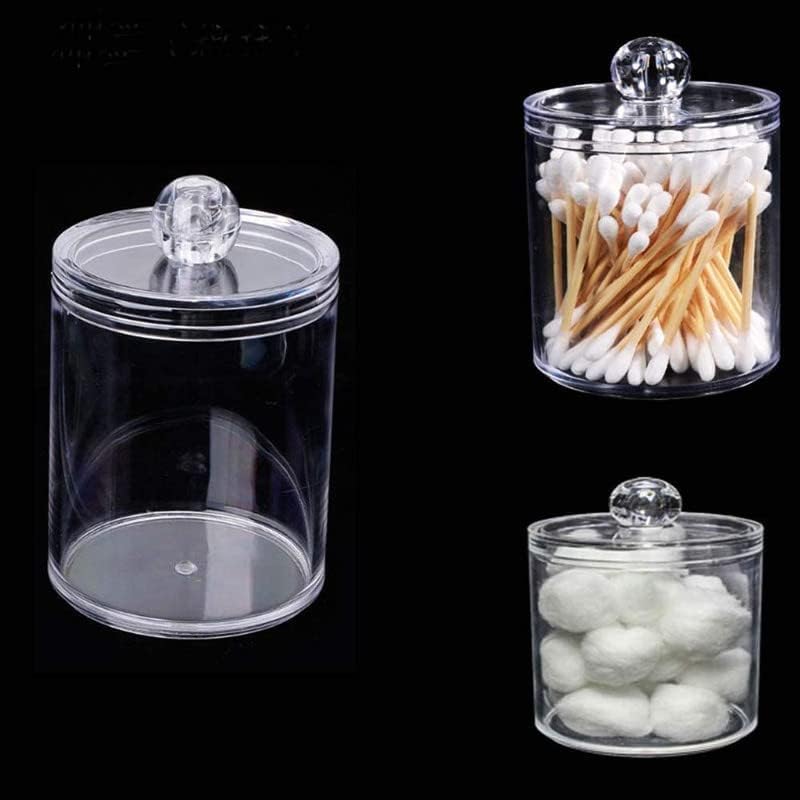 Wisik enterprise Makeup Remover Cotton Pads Storage Box Transparent Cosmetic Cotton Box use for home, traveling Swab Holder Earbud Holder Box Vanity Makeup Organizer(1 pcs) - Image 3