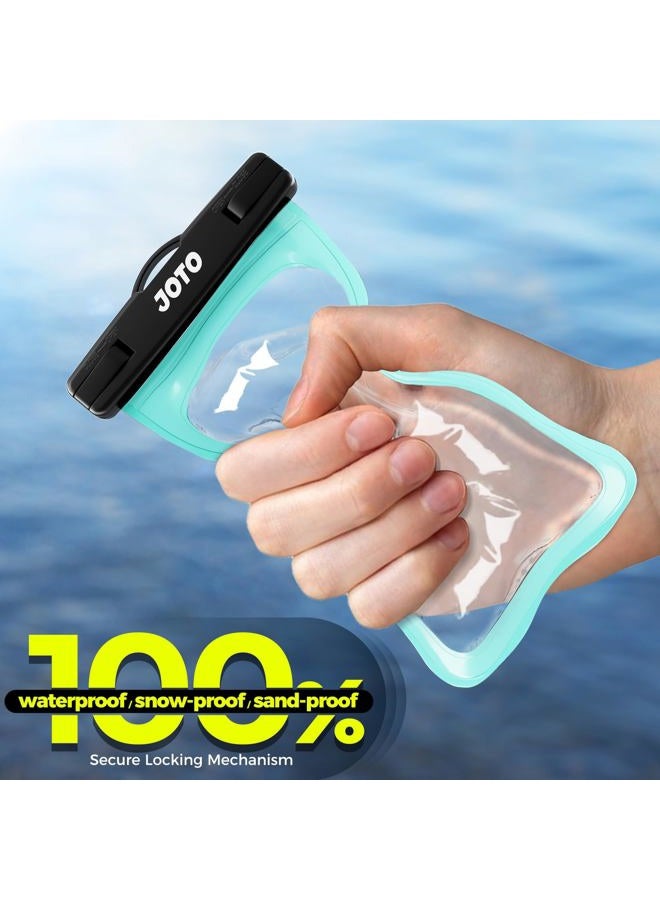 JOTO Waterproof Phone Pouch IPX8 Universal Waterproof Case Dry Bag Phone Protector for iPhone 17 16 15 14 13 12 11 Pro Max Air Plus XS XR X 8 Galaxy S23 S22 S21 S20 Pixel Up to 7" -2 Pack, Black/Green - Image 5